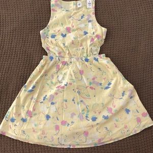 Gap Kids Pale yellow Cutout Tank Dress Size XL